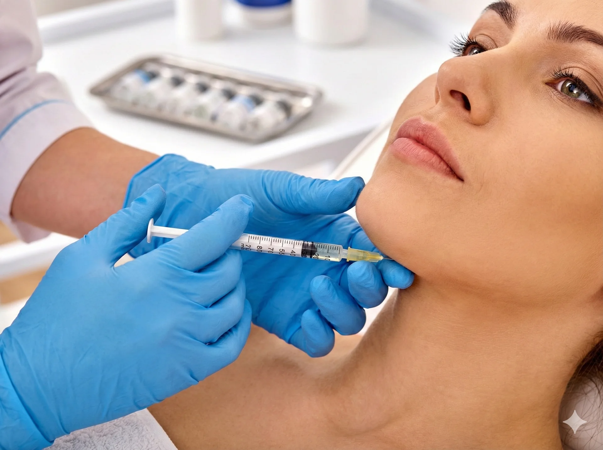 Lipoliza iniekcyjna podbródka i konturu twarzy Boska Beauty Clinic Łódź